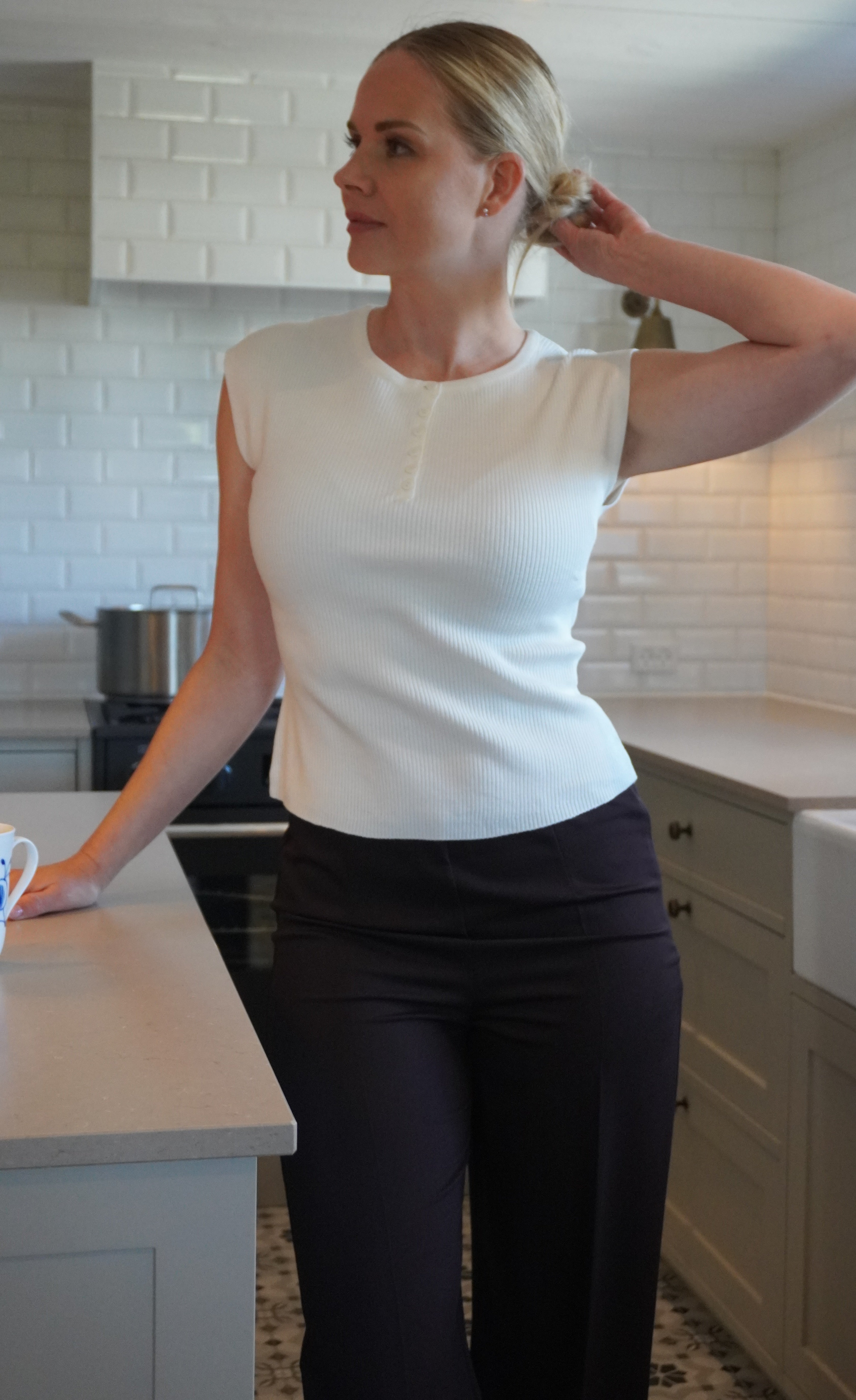 Finstrikket bluse