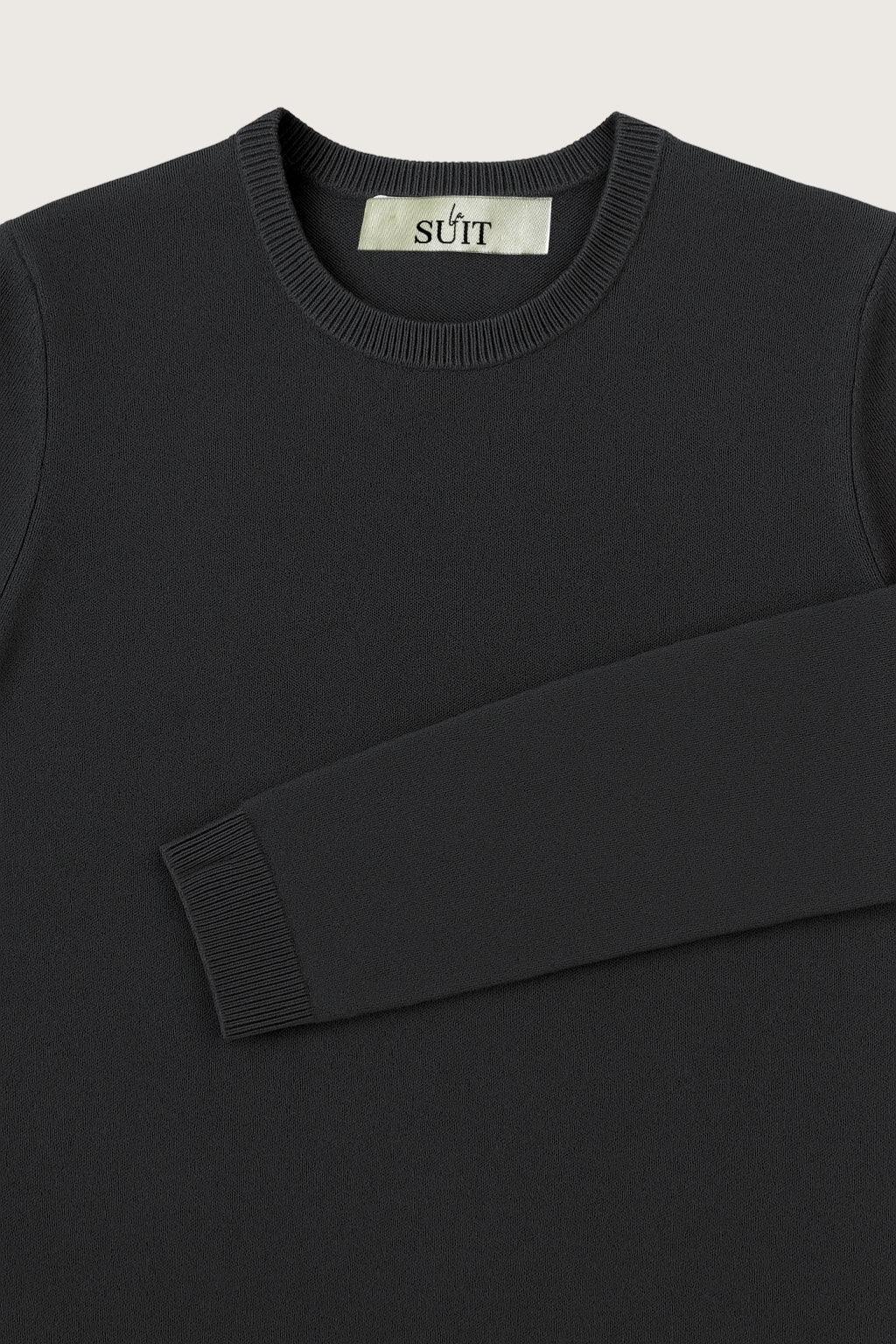 Sort langærmet bluse til kvinder