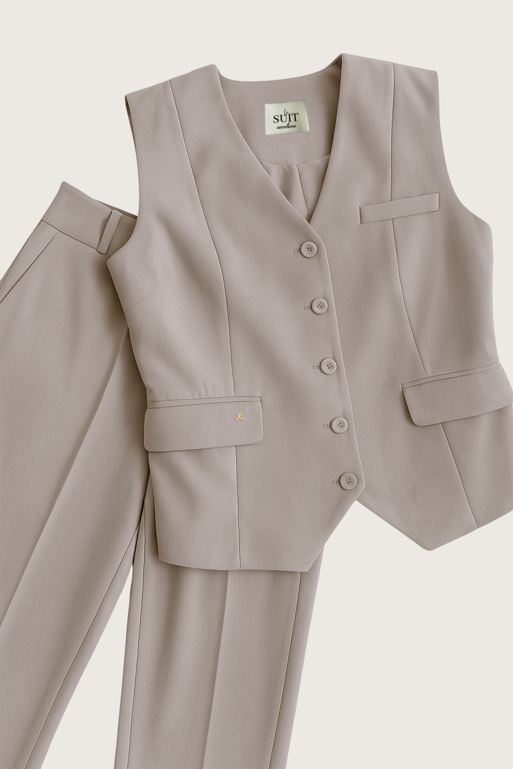 LA SUITs vestsæt i dusty violet til kvinder