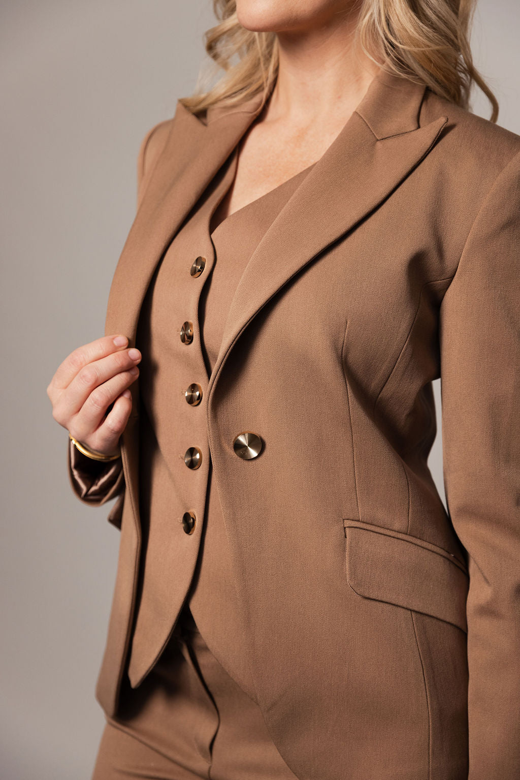 blazer og vest til kvinder i Caramel