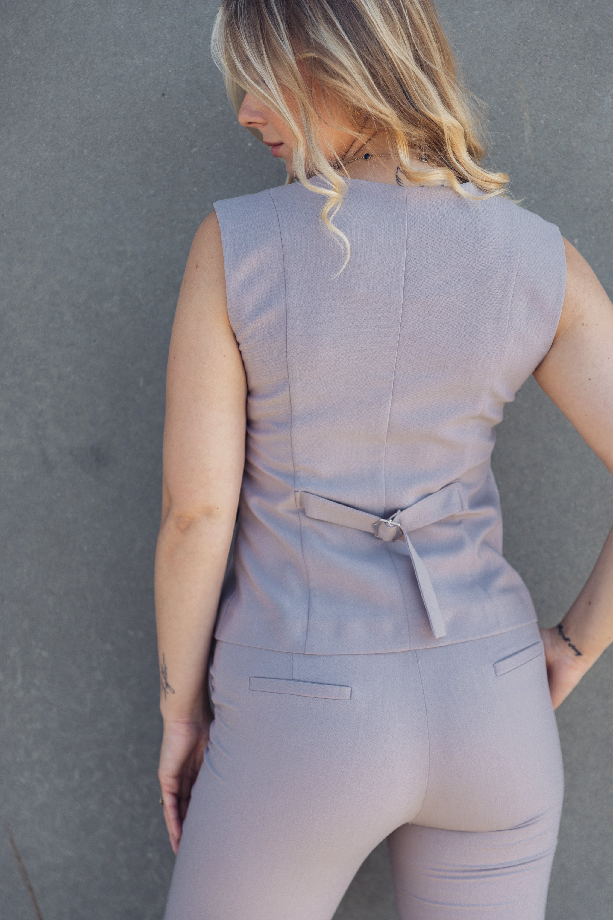 LA SUITs vestsæt i dusty violet