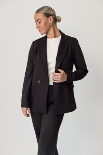 LA SUITs espresso brune blazer til kvinder