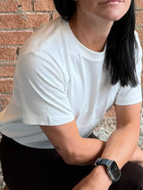 hvid bomuld t-shirt dame