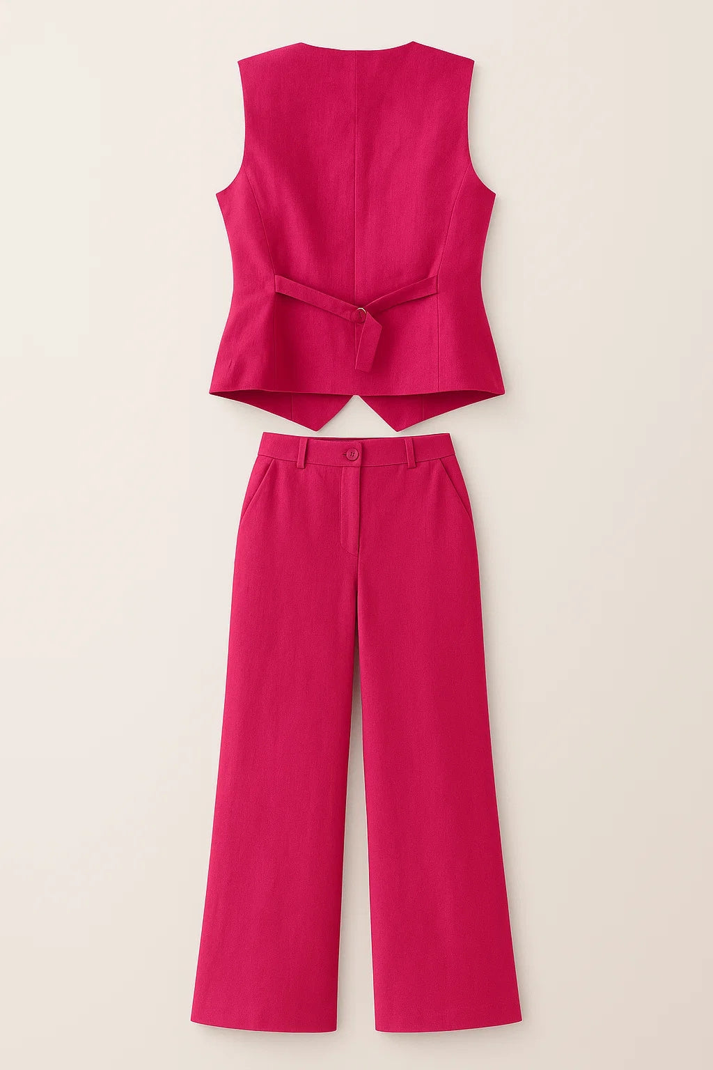 Dame vest og bukser i Pink