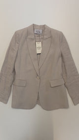 Video_LA SUITs hvide blazer i hør til kvinder