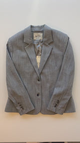 Video_LA SUITs grå regular fit blazer til kvinder