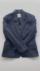 Video_LA SUITs marineblå regular fit blazer til kvinder