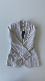 Video_LA SUITs hvide blazer i hør til kvinder