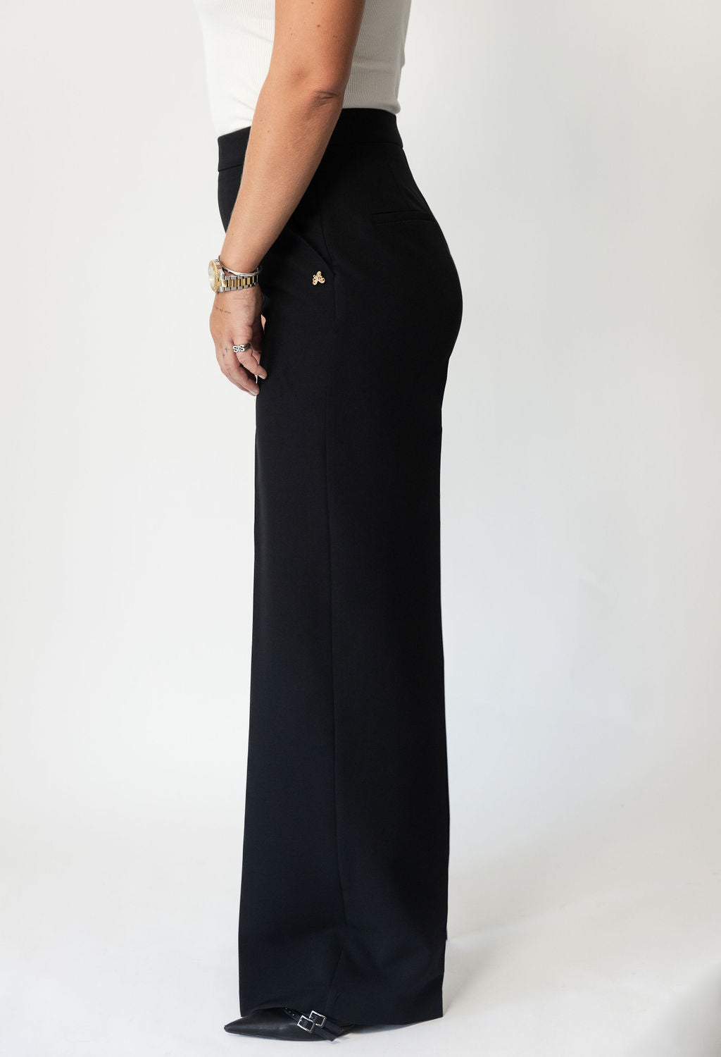 LA SUITs sorte vide bukser til kvinder